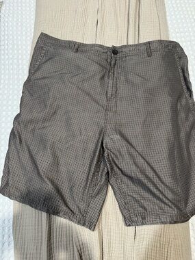 Men's Check Pattern Swim Hybrids in Gray